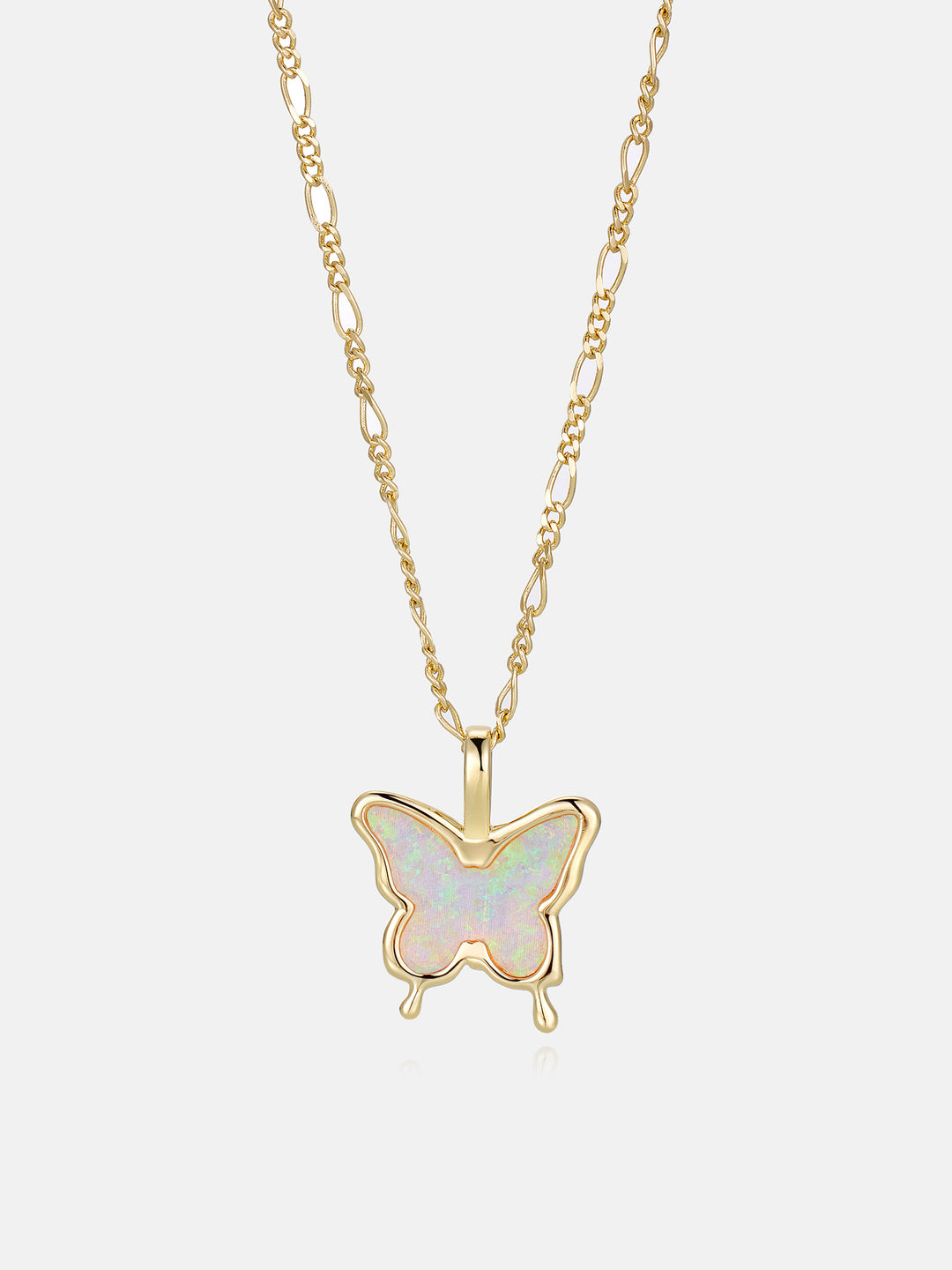 Colorful Opal Butterfly Necklace