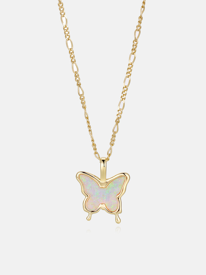Colorful Opal Butterfly Necklace
