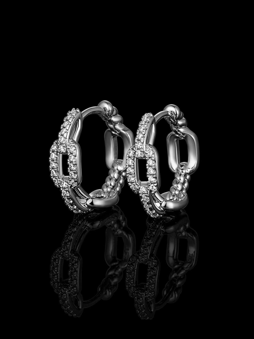 S925 Moissanite Mariner Link Earrings