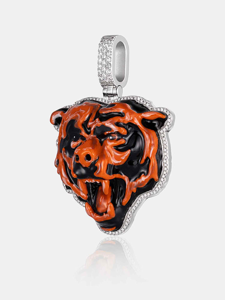 Made To Order Moissanite Enamel Bear Pendant
