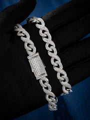 10mm S925 Moissanite Infinity Cuban Chain