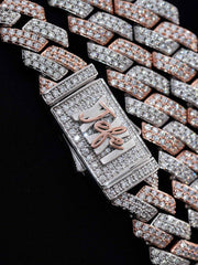 S925 Moissanite Prong Cuban Bracelet