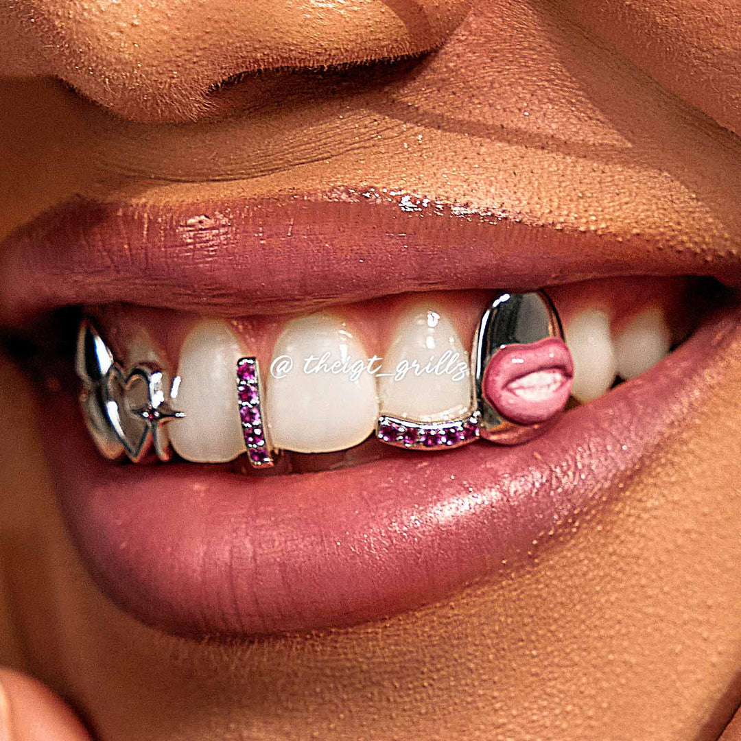 Star & Lip On Cap Grillz