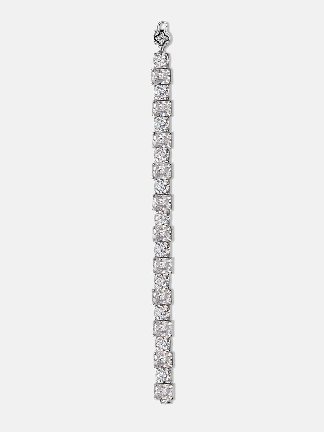 11MM Round & Baguette Moissanite Tennis Bracelet Or Chain