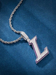Custom Made L Moissanite Pendant