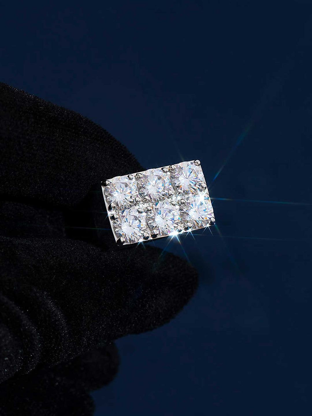 6CT S925 RECTANGULAR MOISSANITE RING