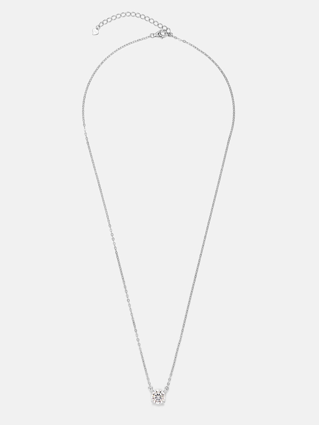 2ct Moissanite Solitaire Adjustable Necklace