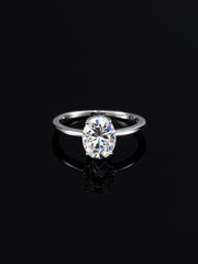 2CTW Moissanite Oval Cut Engagement Ring