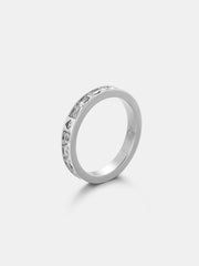 3.2MM Baguette Moissanite Single Row Eternity Ring