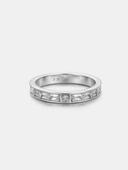 3.2MM Baguette Moissanite Single Row Eternity Ring