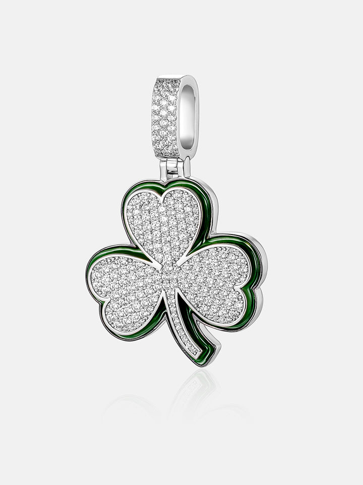 Moissanite Three Leaf Clover Pendant