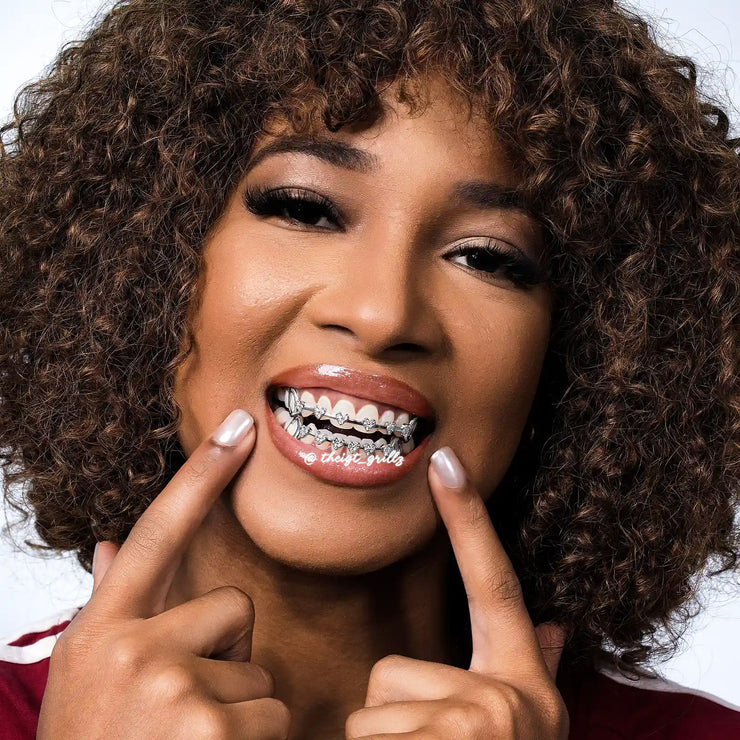 Iced Heart Brace Style Grillz