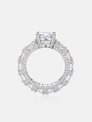 3CT Solitaire Round Cut Moissanite Eternity Ring