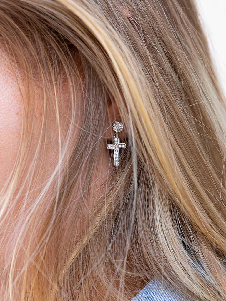 S925 Round Cut Stud Earrings