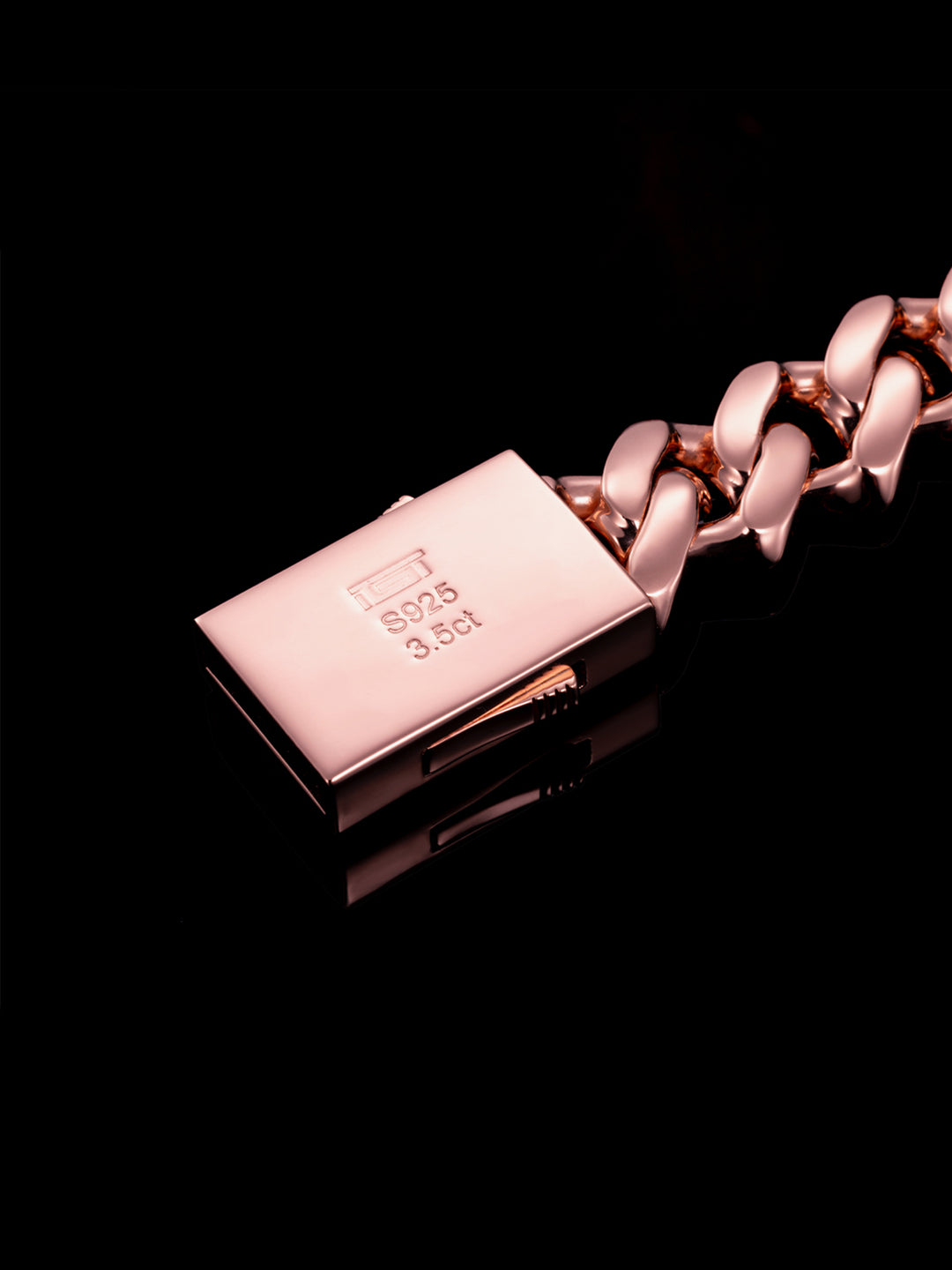 Made To Order 20mm Plain Prong Link Chain with Iced Clasp