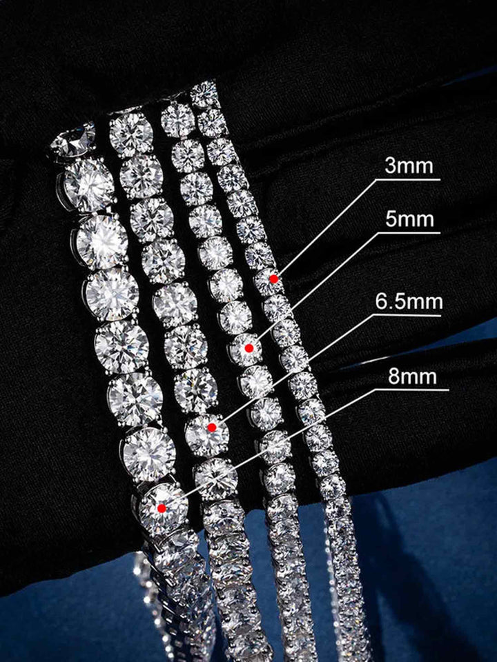 925 Sterling Silver Moissanite Tennis Bracelet