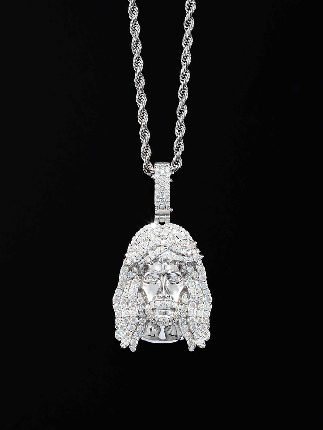 Solid Gold Diamond Jesus Pendant - deposit