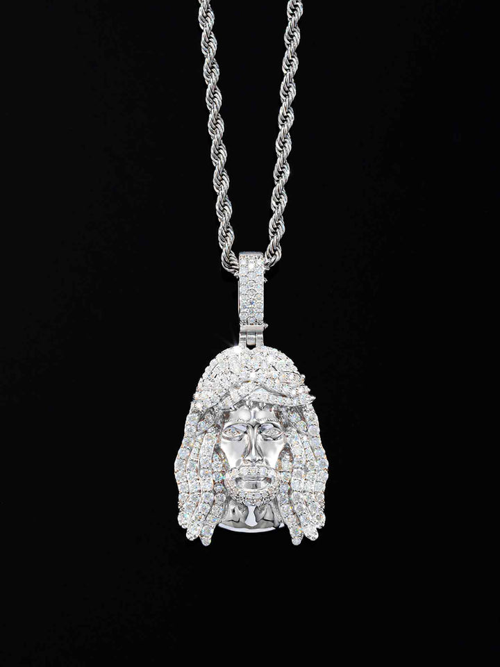 Solid Gold Diamond Jesus Pendant - deposit