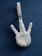 Moissanite West Side Hand Pendant