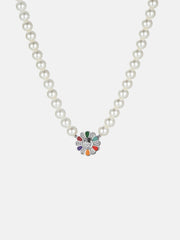 S925 Moissanite Sunflower Pearl Chain