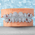 Pave & Half-Bezel Set Diamond w Pear Cut On Fang