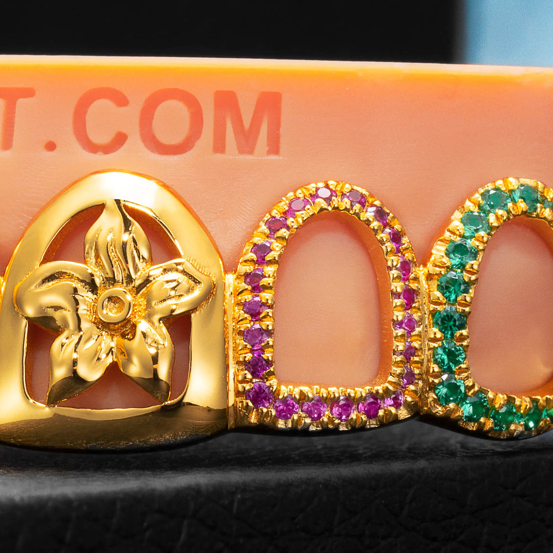 Top 6 Open Face Flower Grillz