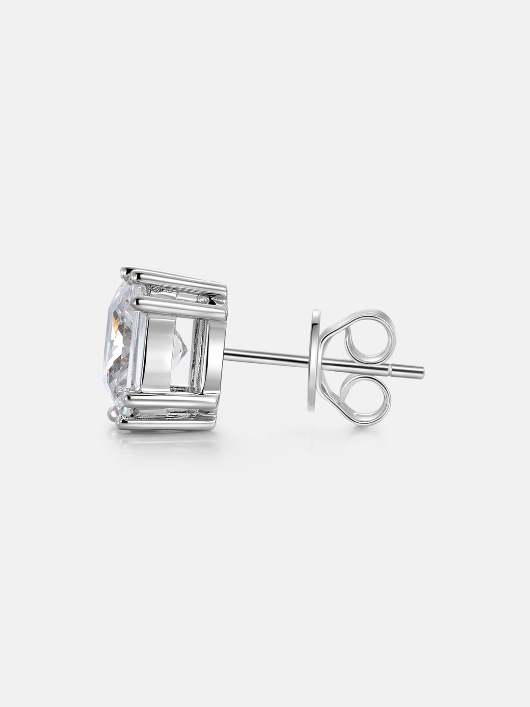 2.5CT Asscher Solitaire Moissanite Earrings