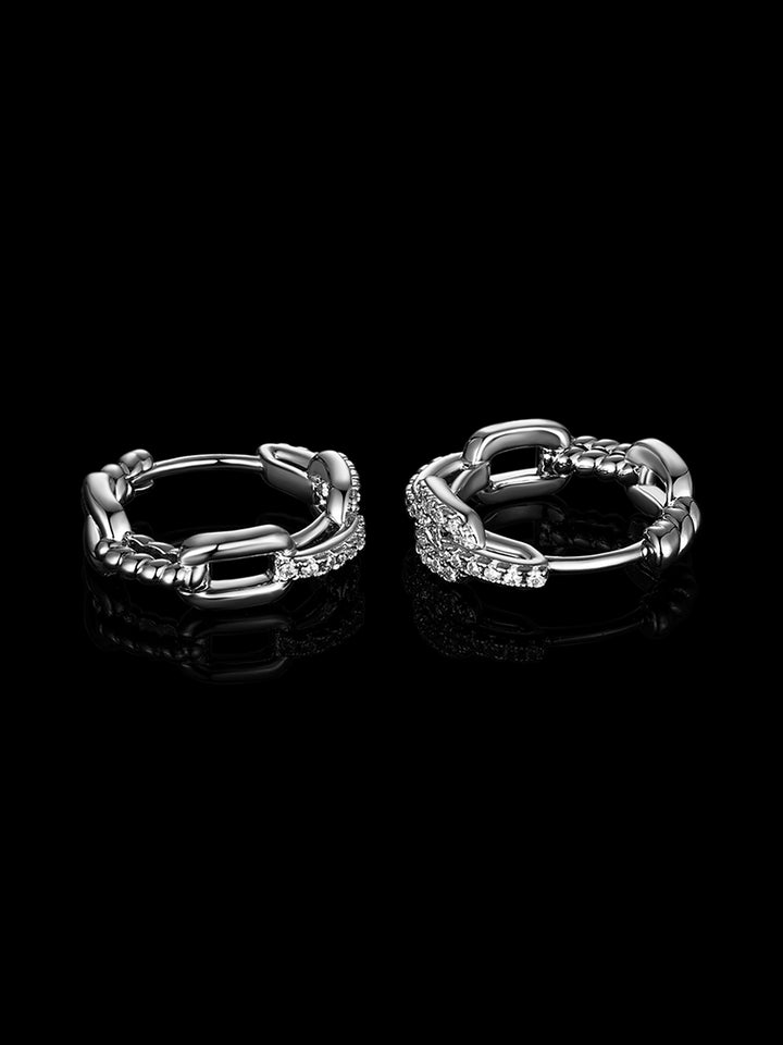 S925 Moissanite Mariner Link Earrings