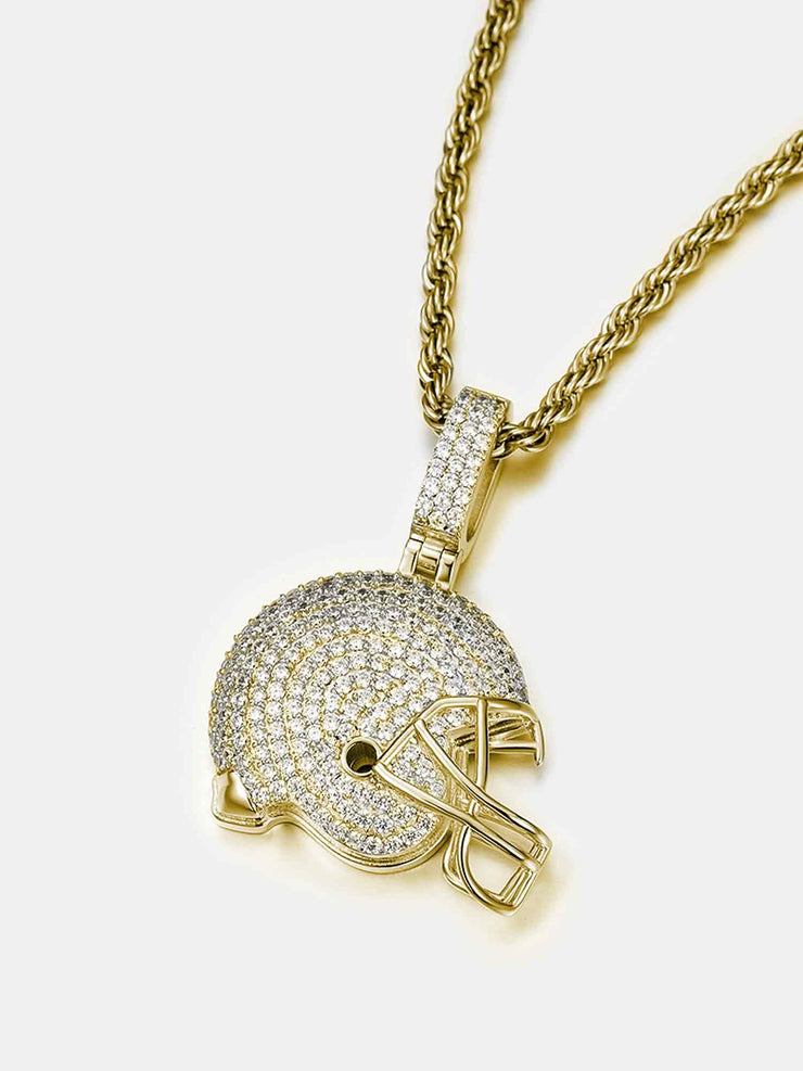 S925 Moissanite Helmet Pendant