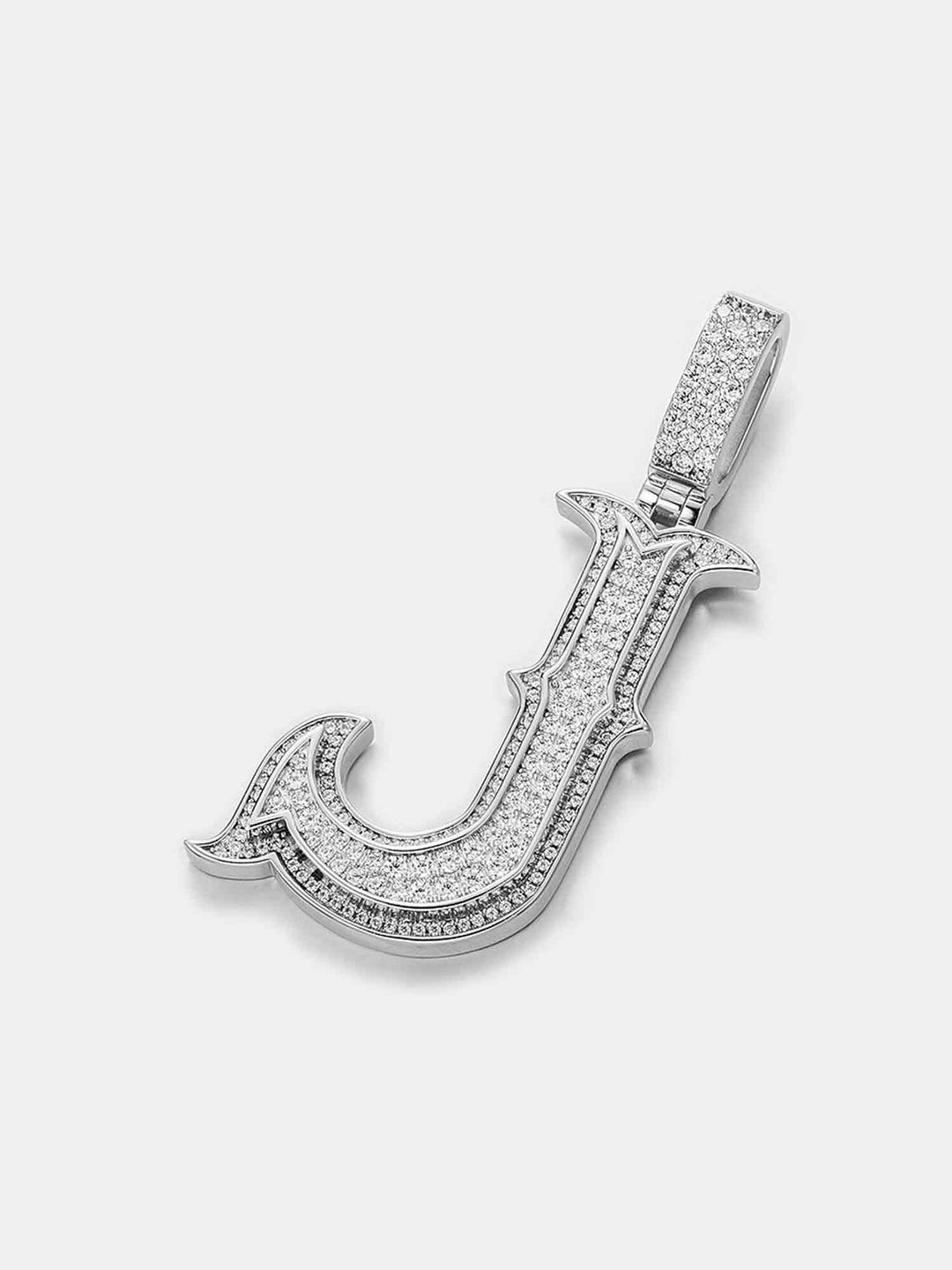 Custom Made J Moissanite Pendant
