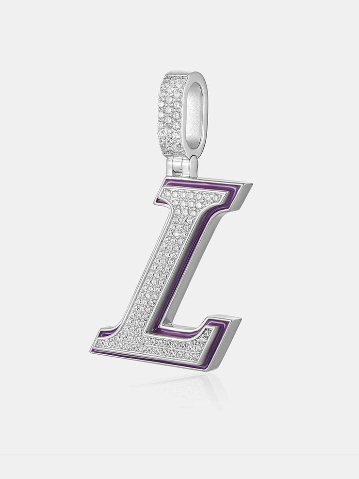 Custom Made L Moissanite Pendant