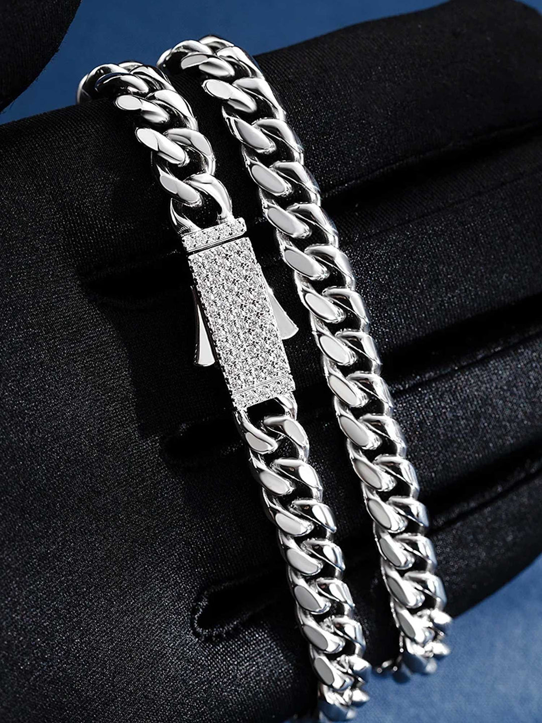 8mm Miami Cuban Link with Moissanite Clasp