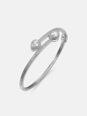 Round&Pear Cut Moissanite Bangle Bracelet