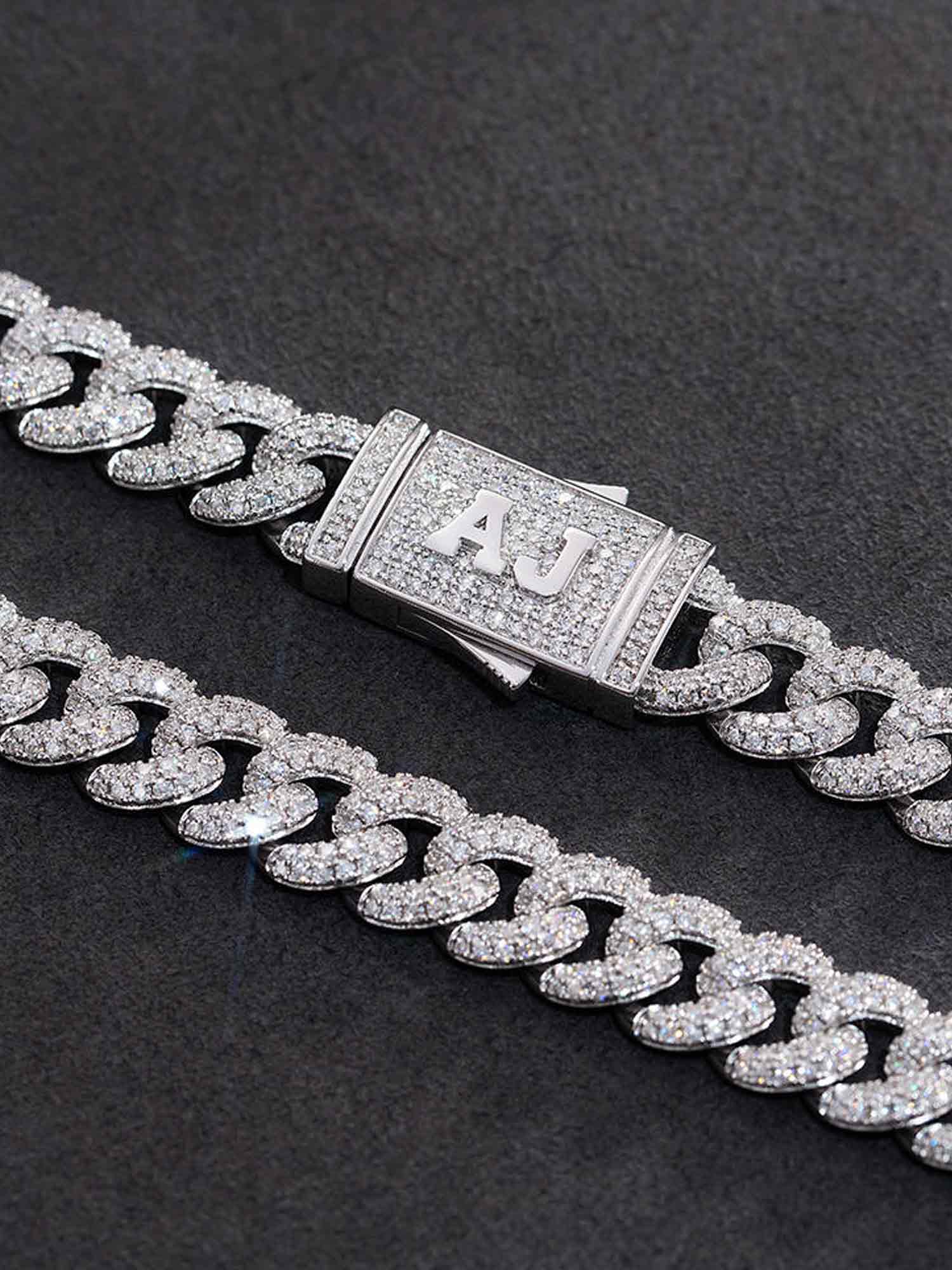 925 Sterling Silver Moissanite Cuban Bracelet