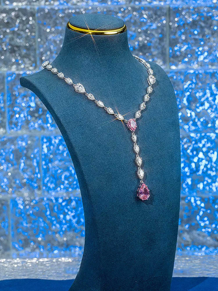 Custom Pear Cut Drop Necklace