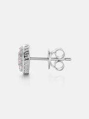 Mixed Size Double Layer Moissanite Stud Earrings