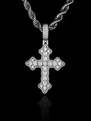 Iced Gothic Cross Pendant