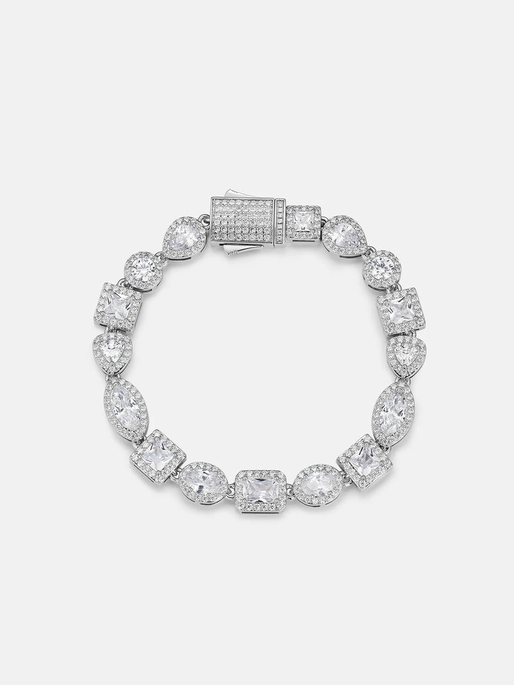 8MM Moissanite & Multi Shape Gem Necklace Or Bracelet