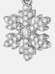 Snowflake Dangle Moissanite Stud Earrings