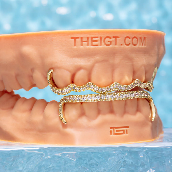 Wave Diamond Bar Grillz