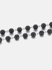 Made To Order 8MM Black Moissanite Ball Chain