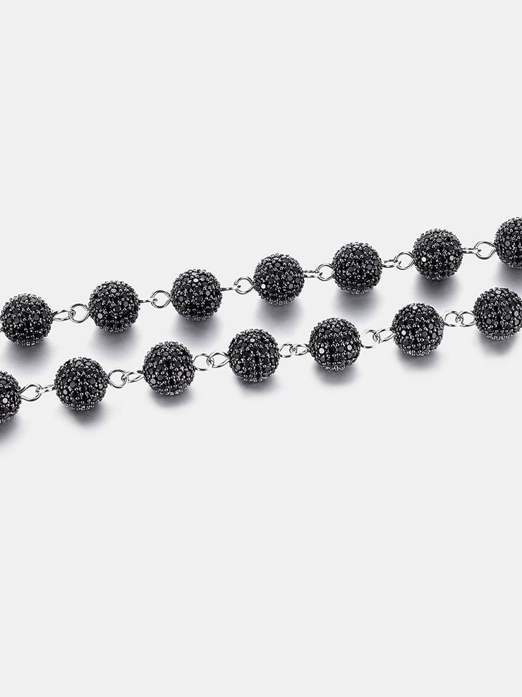 Made To Order 8MM Black Moissanite Ball Chain