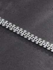 Made to Order 12mm Moissanite Fleuree Cross Chain