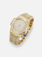 Iced Out Baguette Cut Moissanite Watch