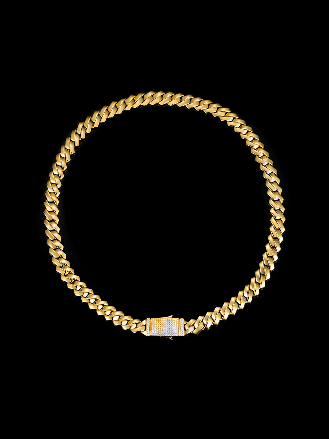 Made To Order 12mm Plain Prong Link Chain with Iced Clasp