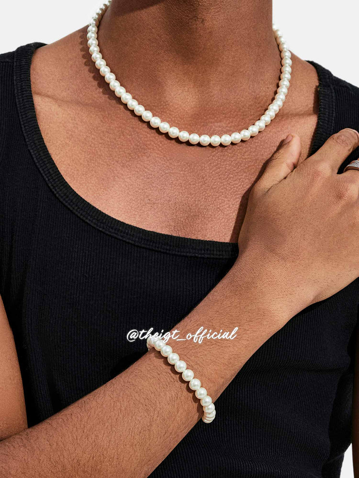 7mm Classic Pearl Chain Or Bracelet With OT Clasp