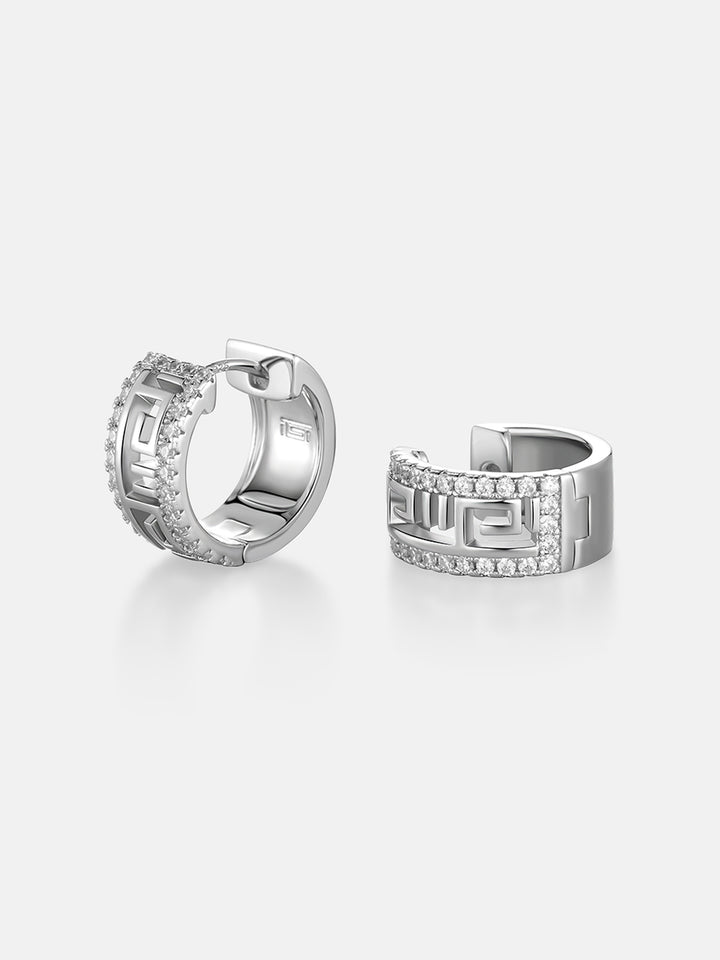 Moissanite Hollow Hoop Earrings