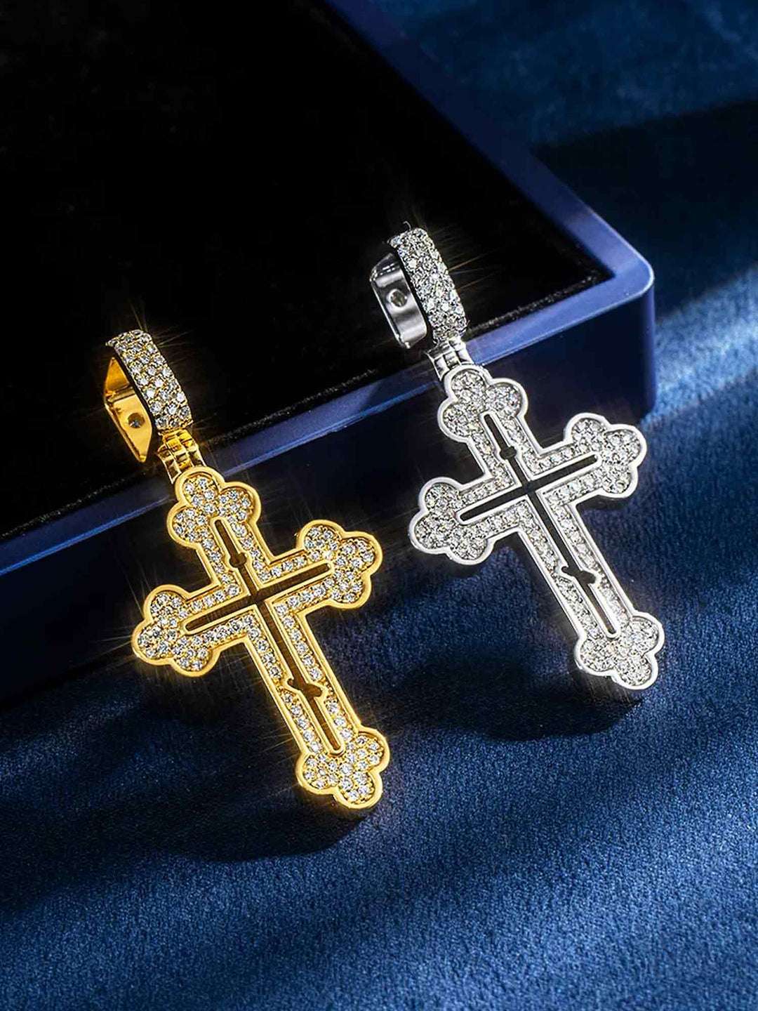 S925 moissanite Micro Cross Pendant
