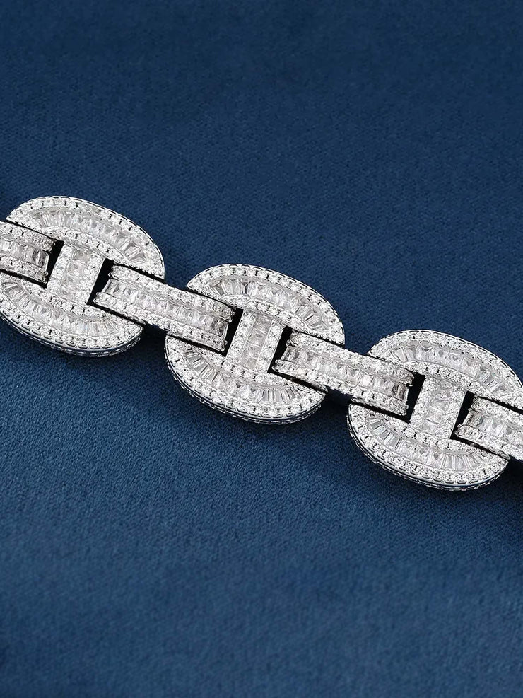 Made To Order 16mm Mariner Moissanite  Baguette Link Chain