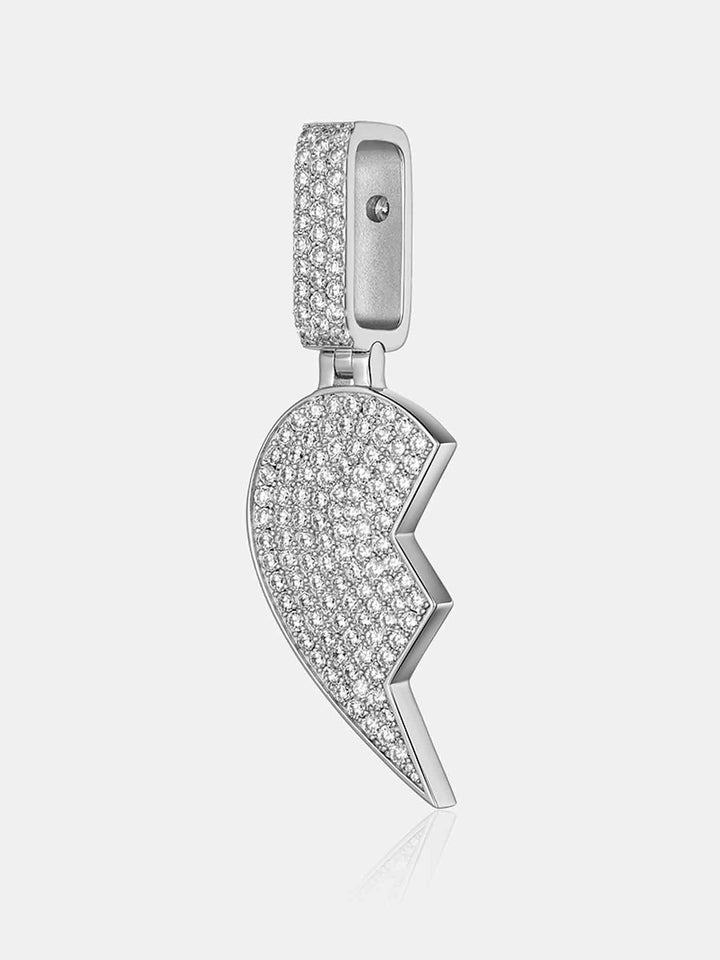 Moissanite Broken Heart Pendant
